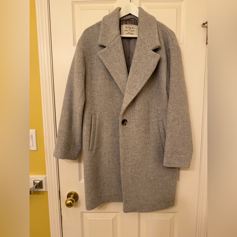 Wilfred Light Gray Pea Coat